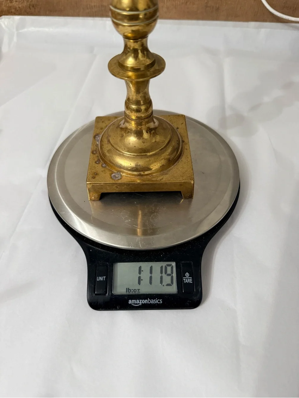 Vintage EB Baldwin Brass Candlestick Holders Pair 10” Heavy